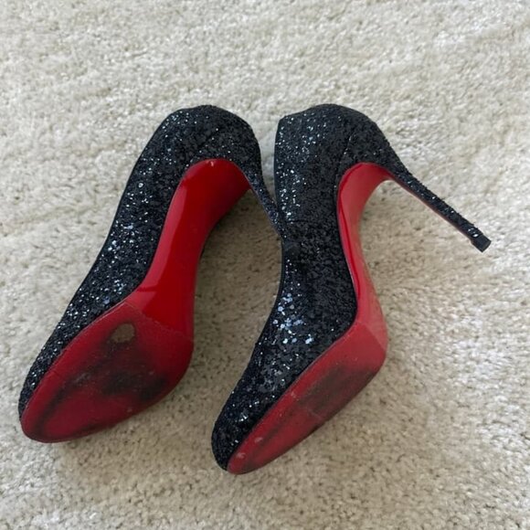 Christian Louboutin Glitter High Heel - Picture 1 of 3